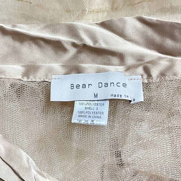 Tiered Tulle Ruffle Sheer Skirt with Tie Front Size M Cream Coquette Costume NWT - Picture 10 of 13